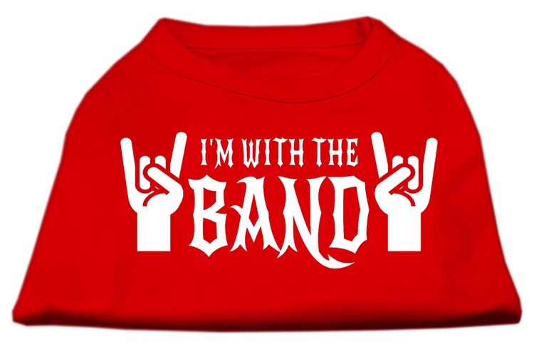 With the Band Screen Print Shirt Red Med